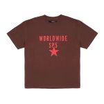 Sp5der Oversized Worldwide Sp5 Tee Chocolate the front side - Photo 1