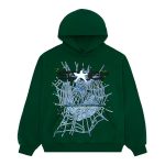 Sp5der Web Hoodie Hunter Green the front side - Photo 1