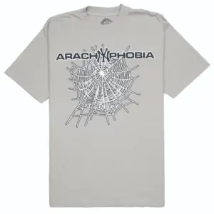 Picture 1 shows Sp5der Arach NY Phobia Tee Grey from the front side