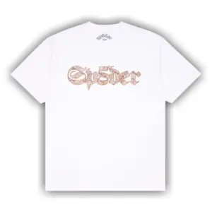 Photo 1 shows Sp5der Juan V2 Tee White from the front side