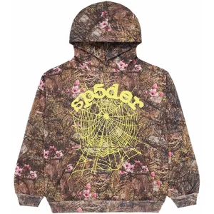 This image shows Sp5der-Real-Tree-OG-Web-Hoodie-Camo from the front side