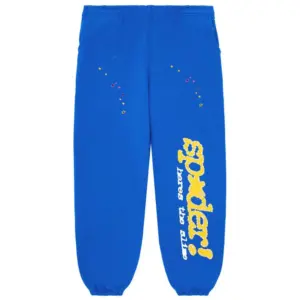 This photo 1 Sp5der TC Sweatpants Blue from the front side